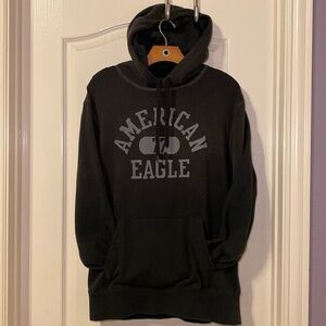 American Eagle Outfitters Men's Logo Charcoal Sweatshirt Hoodie Size Medium NWOT